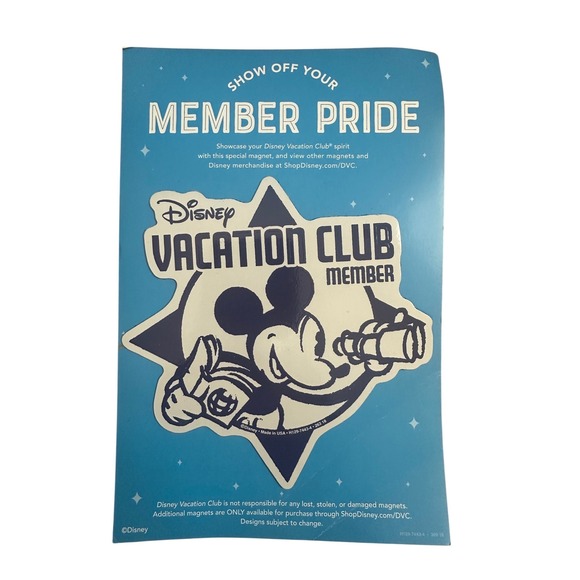 Disney Vacation Club Member Magnet DVC Mickey Mouse Souvenir Gift - Picture 1 of 3